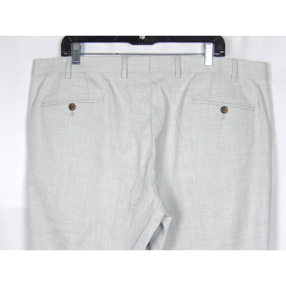 LAUREN Ralph Lauren Poly Blend Stretch Gray Plaid Dress Pants Men's 40 X 30 - Picture 5 of 7